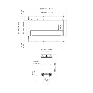 Flex 42DB Double Sided Fireplace