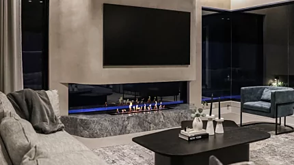 EcoSmart Fire XL1200 bioethanol burner brings modern indoor fireplace design to Project Emerson by Jajo & Co