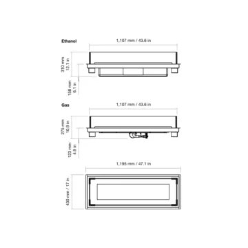 Linear 50 Fire Pit Kit