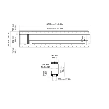 Flex 140LC.BXL Left Corner Fireplace