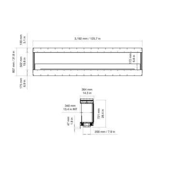 Flex 122BY Bay Fireplace