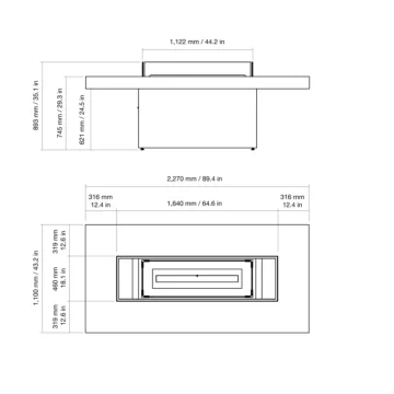 Gin 90 Dining Fire Table