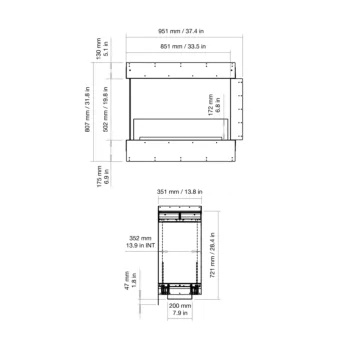 Flex 32PN Peninsula Fireplace
