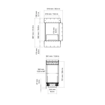 Flex 18PN Peninsula Fireplace