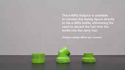 How to attach the Safety Spout to the e-NRG bottle using the e-NRG Adaptor 2 How to attach the Safety Spout to the e-NRG bottle using the e-NRG Adaptor 2