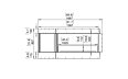 Flex 60LC.BXL Left Corner - Technical Drawing / Front by EcoSmart Fire