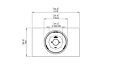 Martini 50 Fire Pit - Technical Drawing / Top by EcoSmart Fire