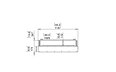 Flex 42BN Bench - Technical Drawing / Front by EcoSmart Fire