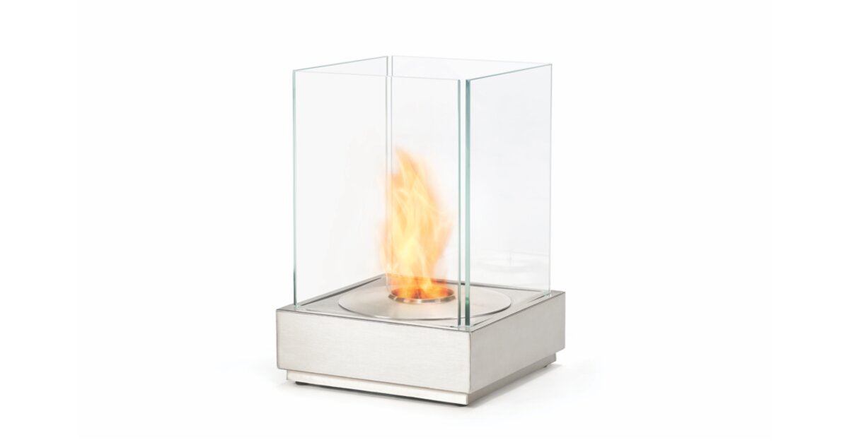 Stainless Steel Table Fireplace for Bio Ethanol,Glass Fireplace,Open Fire,Flame 