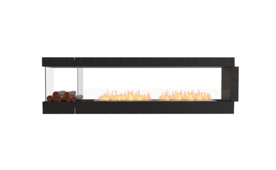 Flex 104PN.BXL Peninsula - Ethanol / Black / Uninstalled view - Logs not included by EcoSmart Fire