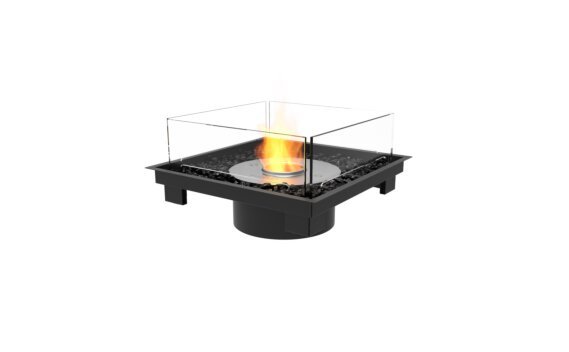 Square 22 Fireplace Insert - Ethanol / Black / Indoor Safety Tray by EcoSmart Fire