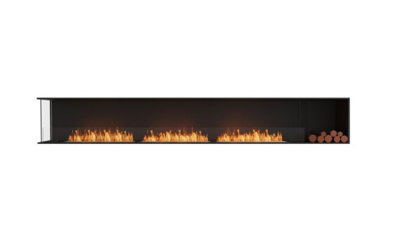 Flex 140LC.BXR Left Corner - Ethanol / Black / Installed view - Logs not included by EcoSmart Fire