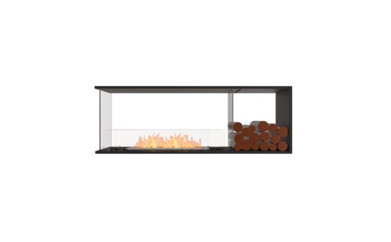 Flex 60PN.BXR Peninsula - Ethanol / Black / Installed view - Logs not included by EcoSmart Fire