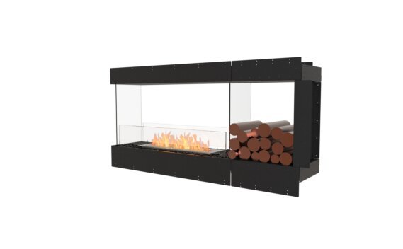 Flex 60PN.BXR Peninsula - Ethanol / Black / Uninstalled view - Logs not included by EcoSmart Fire