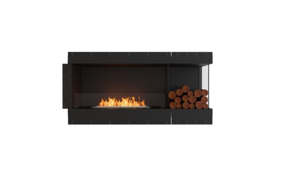 Flex 60RC.BXR Right Corner - Ethanol / Black / Uninstalled view - Logs not included by EcoSmart Fire