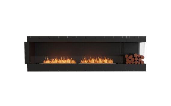 Flex 104RC.BXR Right Corner - Ethanol / Black / Uninstalled view - Logs not included by EcoSmart Fire