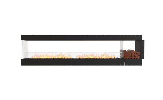 Flex 122PN.BXR Peninsula - Ethanol / Black / Uninstalled view - Logs not included by EcoSmart Fire