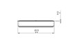 XL700 Ethanol Burner - Technical Drawing / Front by EcoSmart Fire