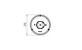 Glow Fire Pit - Technical Drawing / Top by EcoSmart Fire