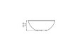 Mix 850 Fire Pit - Technical Drawing / Front by EcoSmart Fire