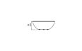 Mix 600 Fire Pit - Technical Drawing / Front by EcoSmart Fire