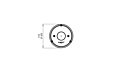 Cyl Fire Pit - Technical Drawing / Top by EcoSmart Fire