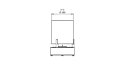 Cyl Fire Pit - Technical Drawing / Side by EcoSmart Fire