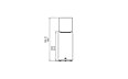 Lighthouse 600 Fire Pit - Technical Drawing / Front by EcoSmart Fire