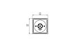 Mini T Designer Fireplace - Technical Drawing / Top by EcoSmart Fire