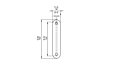 Echo Fireplace Screen - Technical Drawing / Front by EcoSmart Fire