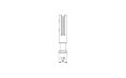 Twin Feet Fixings Fireplace Screen - Technical Drawing / Top by EcoSmart Fire