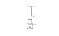 Twin Feet Fixings Fireplace Screen - Technical Drawing / Front by EcoSmart Fire