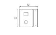 Accessory Holder Black Safety Accessorie - Technical Drawing / Top by EcoSmart Fire