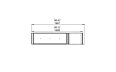 Flex 60PN.BXR Peninsula - Technical Drawing / Top by EcoSmart Fire