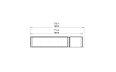 Flex 68LC.BXR Left Corner - Technical Drawing / Top by EcoSmart Fire