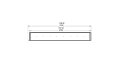 Flex 104RC Right Corner - Technical Drawing / Top by EcoSmart Fire