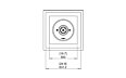 Step Fire Pit - Technical Drawing / Top by EcoSmart Fire