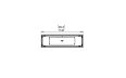 Flex 42BN Bench - Technical Drawing / Top by EcoSmart Fire