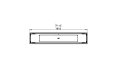 Flex 68BN Bench - Technical Drawing / Top by EcoSmart Fire