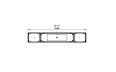 Flex 78BN.BX2 Bench - Technical Drawing / Top by EcoSmart Fire