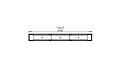 Flex 122BN Bench - Technical Drawing / Top by EcoSmart Fire
