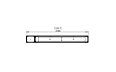 Flex 122BN.BX1 Bench - Technical Drawing / Top by EcoSmart Fire