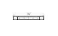 Flex 122BN.BX2 Bench - Technical Drawing / Top by EcoSmart Fire