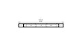Flex 158BN.BX2 Bench - Technical Drawing / Top by EcoSmart Fire