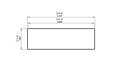 L1080 Fire Screen Fireplace Screen - Technical Drawing / Top by EcoSmart Fire