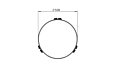 R530 Fire Screen Fireplace Screen - Technical Drawing / Top by EcoSmart Fire