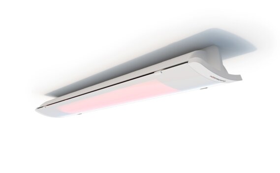 Pure 2400W Radiant Heater - White / Black - Flame On by Heatscope Heaters