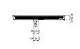 Pure 2400W Radiant Heater - Technical Drawing / Top by Heatscope Heaters