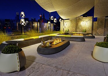 Linear 50 Fire Pit Kit - In-Situ Image by EcoSmart Fire