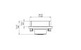 Round 20 Fire Pit Kit - Technical Drawing / Side by EcoSmart Fire